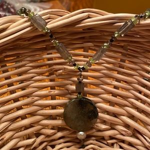 Artisan beaded labradorite necklace